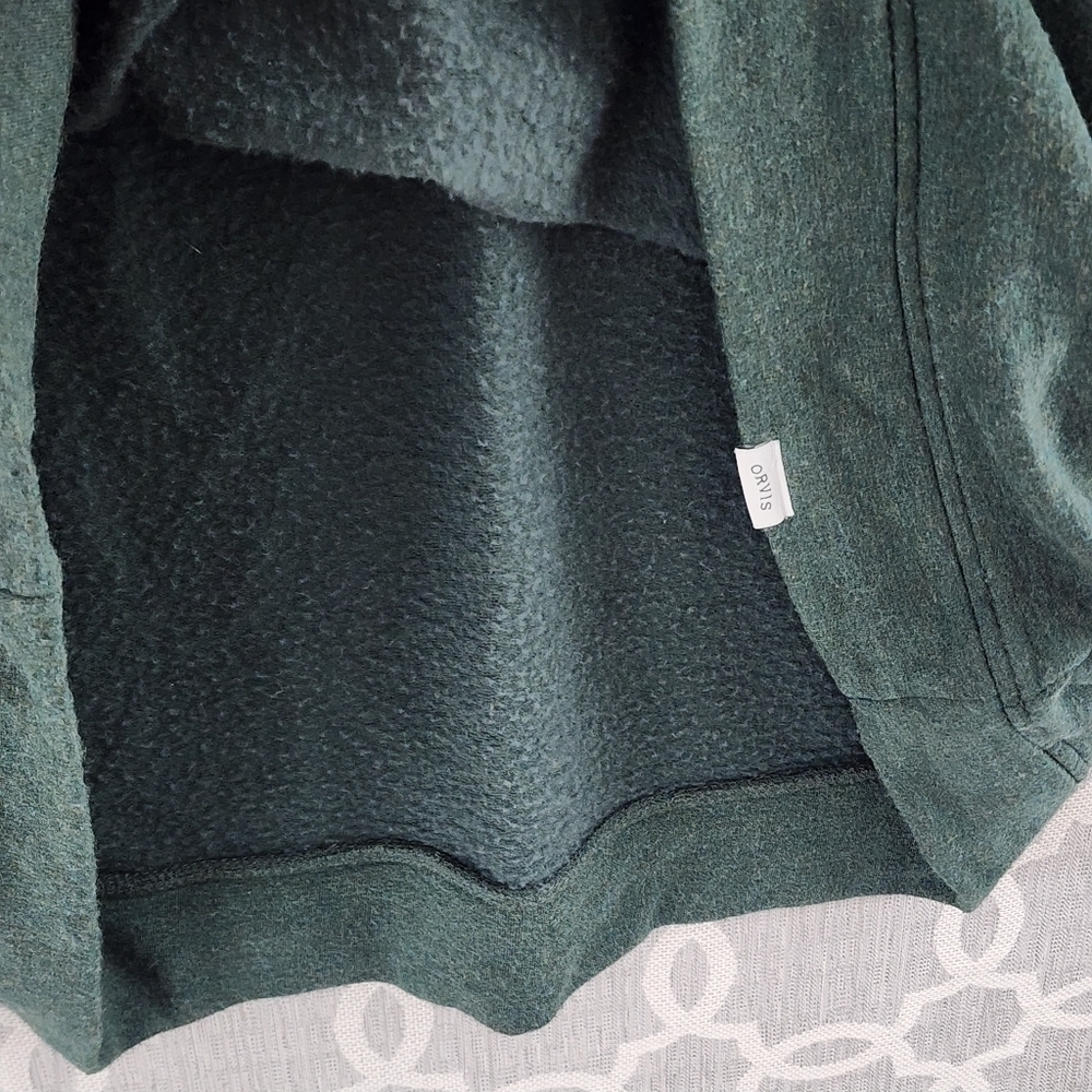 Orvis crew neck long sleeve green fleece sweatshirt women's XL - Picture 5 of 8